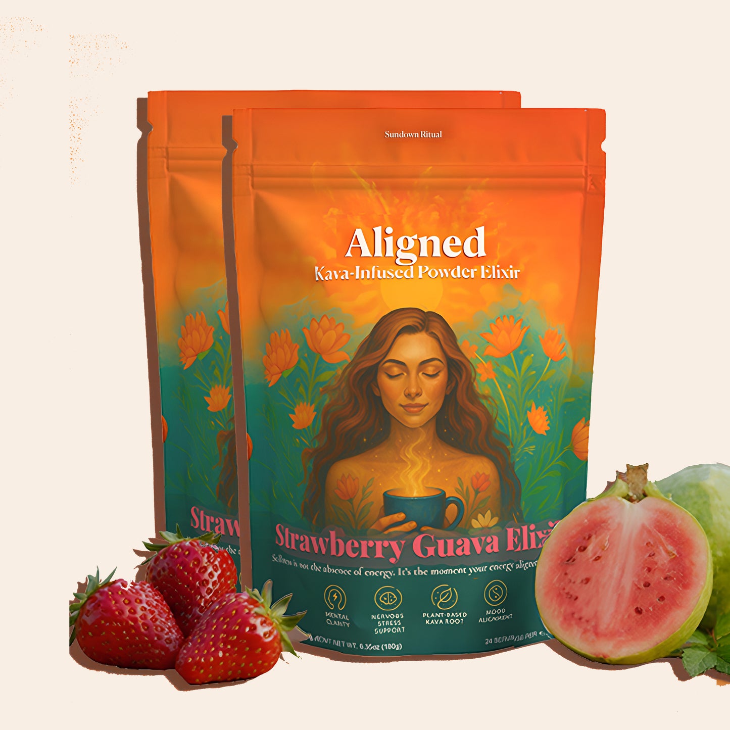 Kavera – Kava Strawberry Guava Elixir Powder - 30 Servings